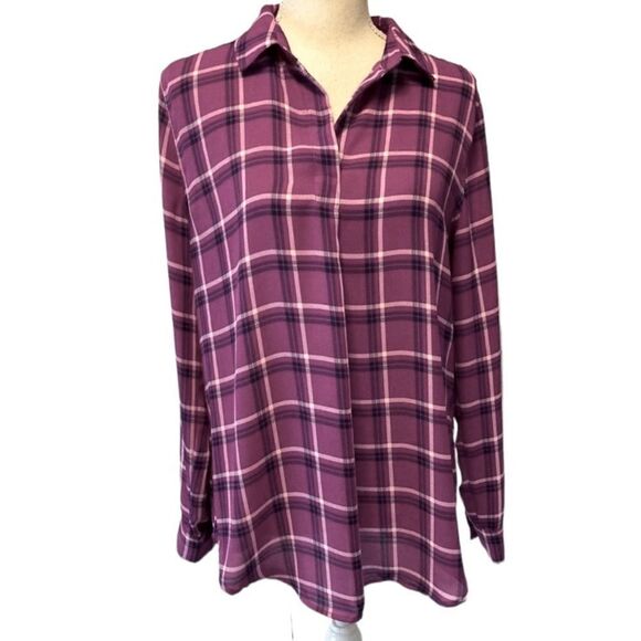 Banana Republic Pink flannel shirt Small - Picture 1 of 7